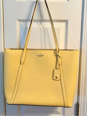 Kate Spade Yellow Leather Pebbled Tote/ Shoulder Bag